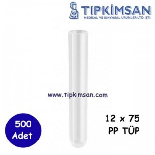 TÜP PLASTİK SORWAL P.P 12 x 75 mm - 500 Adet