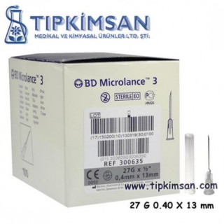 BD MİCROLANCE GRİ İĞNE UCU 27 G 0,4 mm  X 13 mm - 100 ADET