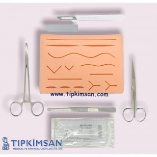 SÜTÜR EĞİTİM SETİ KESİKLİ - CERRAHİ DİKİŞ PRATİK SETİ