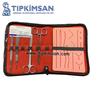 SÜTÜR EĞİTİM SETİ ÇANTALI - KESİKLİ SÜTÜR PEDİ