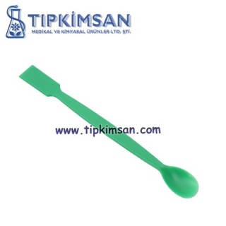 Spatül 15 cm Yeşil - Plastik Spatula Laboratuvar Kaşığı