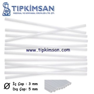 PLASTİK PİPET ŞEFFAF - BORU - 23 CM -  İÇ ÇAP 3 mm - ADET