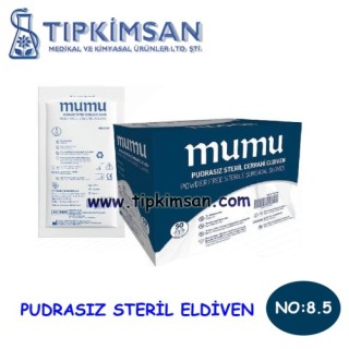 STERİL ELDİVEN PUDRASIZ - ÇİFT - NO: 8.5