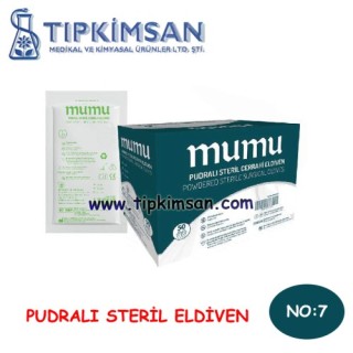STERİL ELDİVEN PUDRALI - ÇİFT - NO: 7