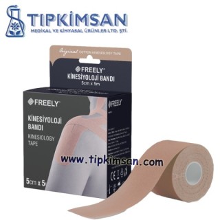 Kinesiyoloji Kavrama Bandı - 5 cm X 5 m - Ten rengi