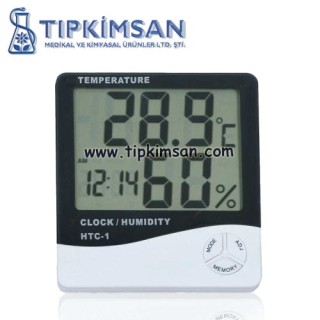 DİJİTAL NEM & SICAKLIK ÖLÇER SAATLİ - HTC 1