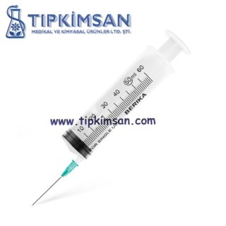 ENJEKTÖR 50 ML - 60 CC -  YEŞİL İĞNE UÇLU - BERİKA