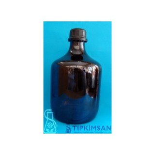 CAM ŞİŞE-2500 cc.-Pls. KAPAKLI-KAHVERENGİ