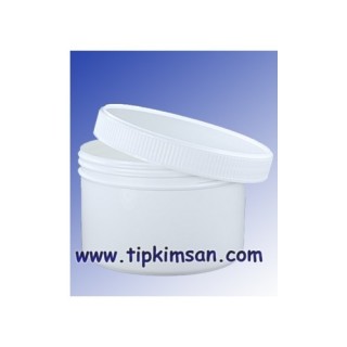 POMAD KUTUSU - 30 Gram - Beyaz Plastik - Vidalı Kapak