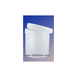 POMAD KUTUSU -100 Gram - Beyaz Plastik - Vidalı Kapak