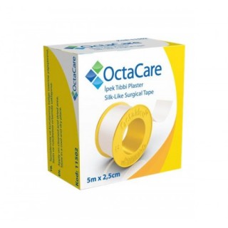 OctaCare İpek Tıbbi Plaster 5 m x 2.5 cm