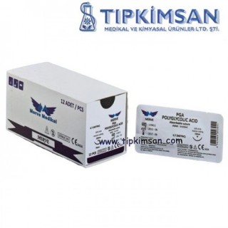 PGA - POLİGLİKOLİK ASİT İPLİK 2/0 YUVARLAK - 12 ADET
