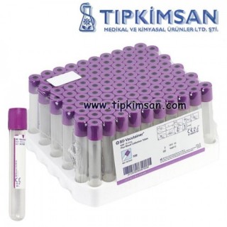 VAKUMLU TÜP 10 ML EDTALI MOR KAPAK 100 ADET