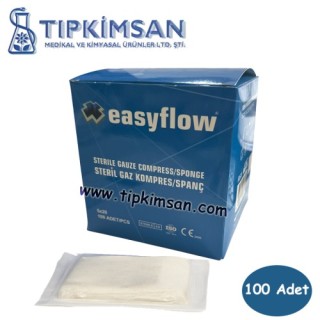 STERİL GAZ KOMPRES - EASYFLOW 7.5 X 7.5 5 li 20 li PAKET - 100 Adet