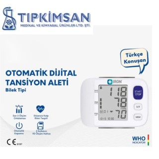 TANSİYON ALETİ BİLEKTEN ÖLÇER - TÜRKÇE KONUŞAN - IRON