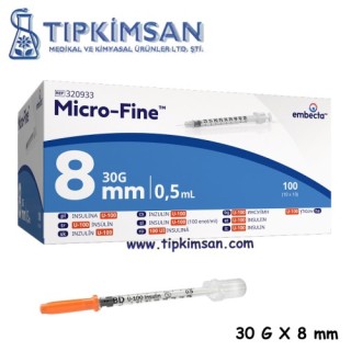 MİCRO FİNE İNSÜLİN ENJEKTÖRÜ 0.5 cc - 100 ADET