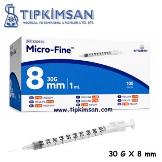 MİCRO FİNE İNSÜLİN ENJEKTÖRÜ 1 cc - 100 ADET