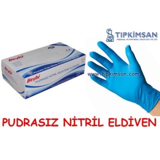 NİTRİL ELDİVEN PUDRASIZ - LARGE - 100 ADET / BEYBİ