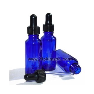 Cam Damlalıklı Mavi Cam Şişe 50 cc