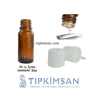 İÇTEN DAMLALIKLI ŞİŞE 20 CC - KAHVERENGİ
