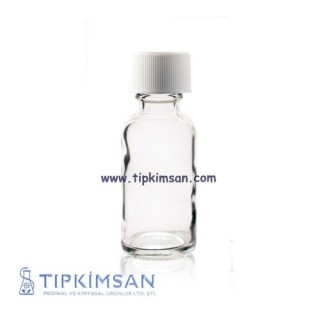 CAM ŞİŞE 30 CC ŞEFFAF - TIPA + KAPAK