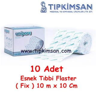 UNİPORE ESNEK ( FİX ) FLASTER 10 m X 10 cm  - 10 ADET