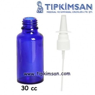 30 CC MAVİ CAM ŞİŞE - BURUN SPREY BAŞLIK