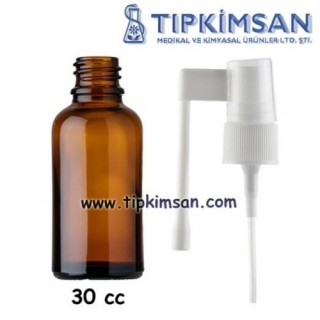 30 CC AMBER CAM ŞİŞE BOĞAZ SPREY BAŞLIK