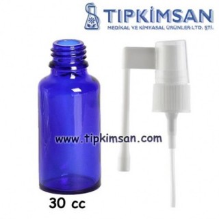 30 CC MAVİ CAM ŞİŞE BOĞAZ SPREY BAŞLIK