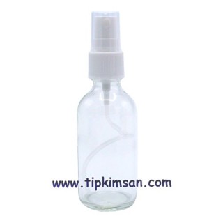 Sprey Başlıklı Şeffaf Cam Şişe 30 cc